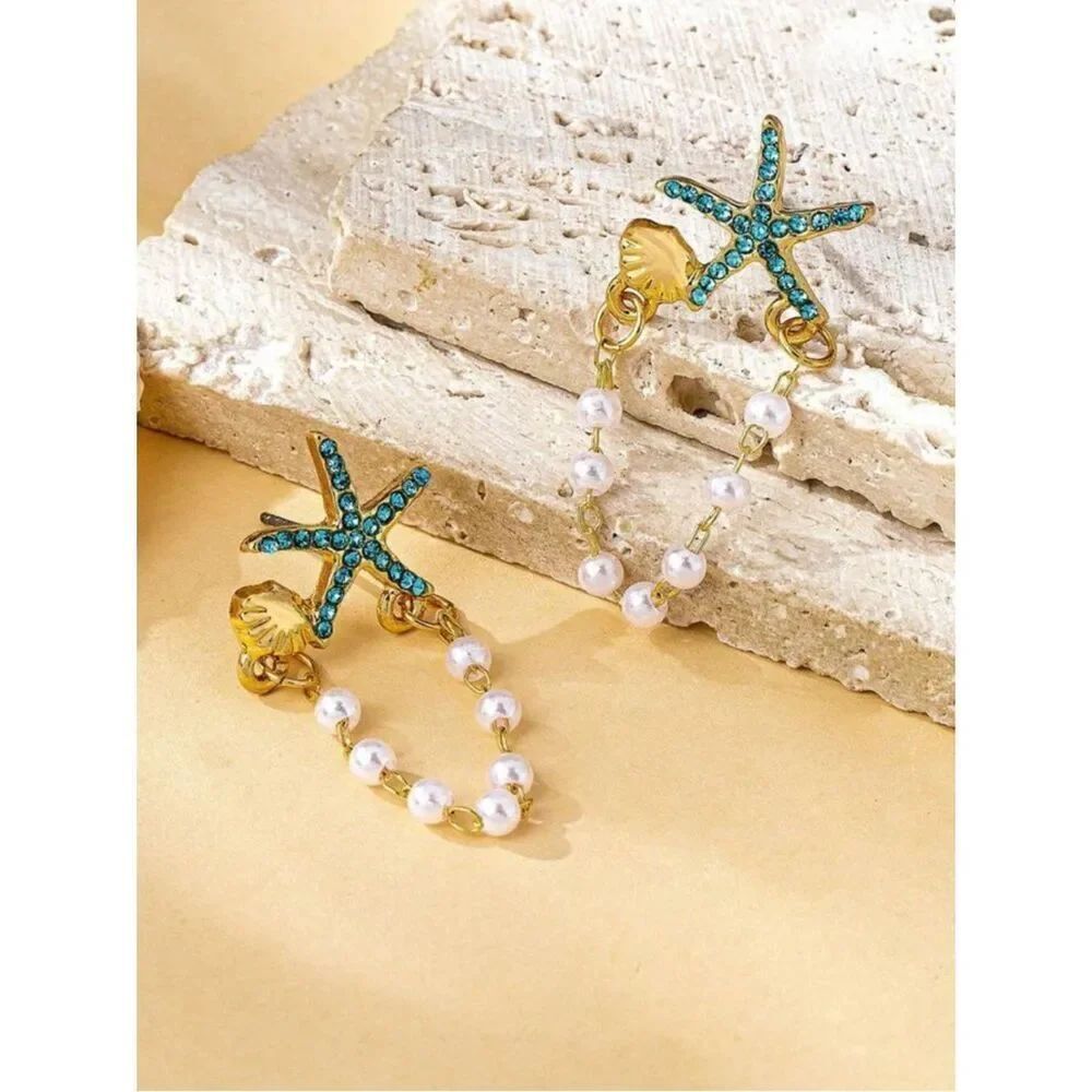 Starfish Drop Earrings M1804